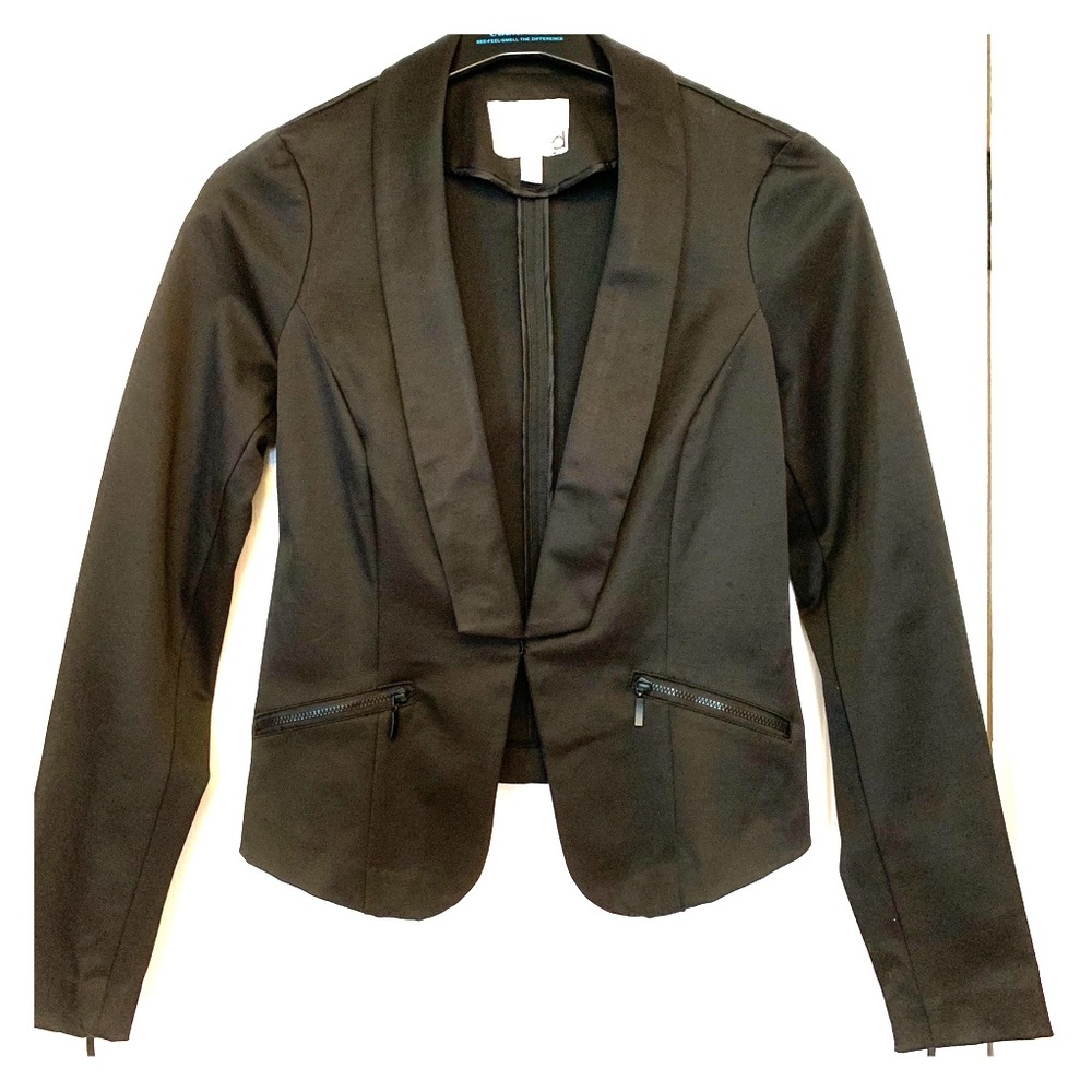Black Formal jacket /zippers! M